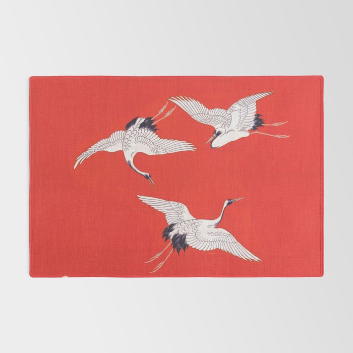 Circling Carne Red Fabric Rug Gallery Image 2