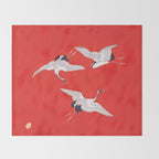 Circling Carne Red Fabric Throw Blanket Gallery Image 2