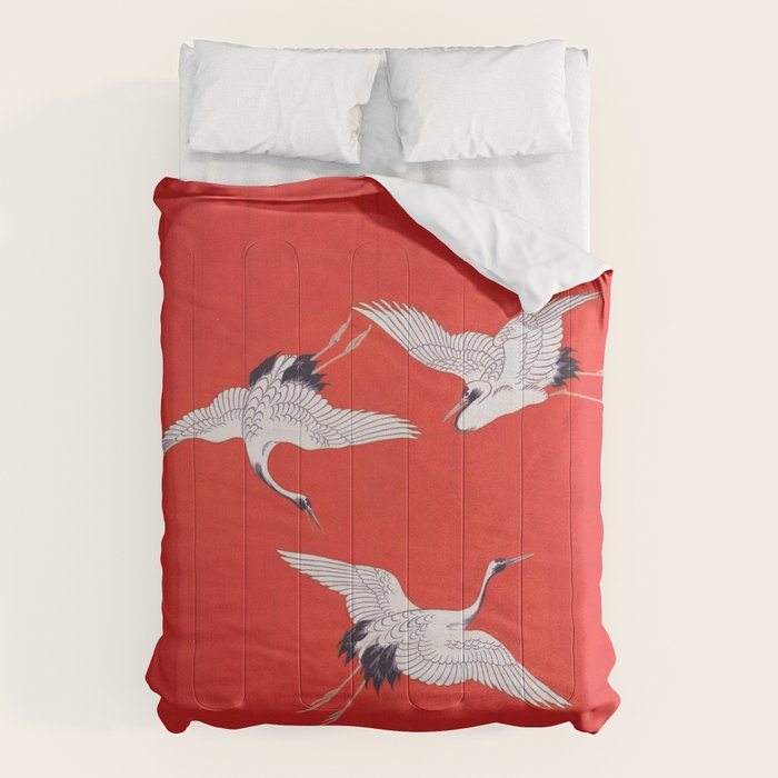 Circling Carne Red Fabric Comforter Gallery Image 6