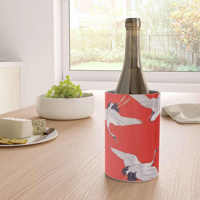 Circling Carne Red Fabric Wine Chiller Gallery Image 4