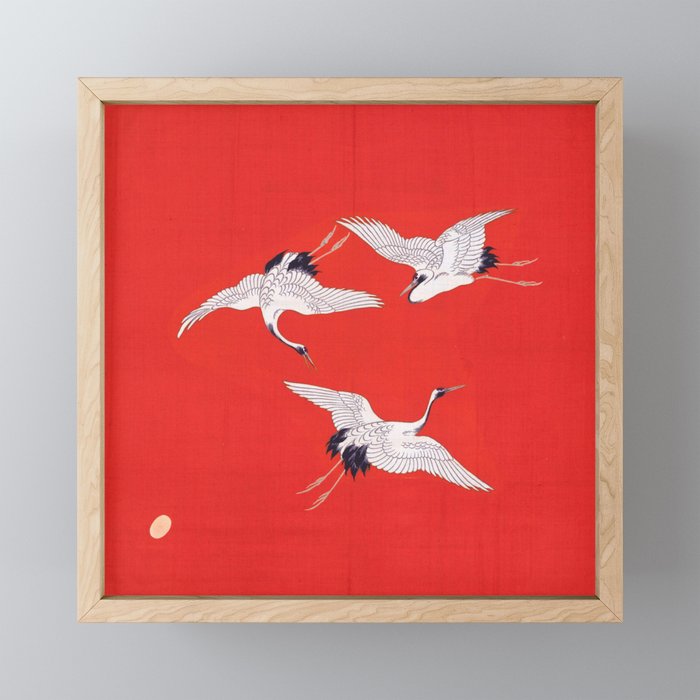 Circling Carne Red Fabric Mini Art Print Gallery Image 1