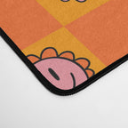 Orange Smiley Face Checkerboard Print Desk Mat Gallery Image 4