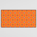 Orange Smiley Face Checkerboard Print Desk Mat Gallery Image 3