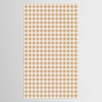 Gingham Plaid Check Pattern in Neutral Warm Camel Tan Beige Tablecloth Gallery Image 2