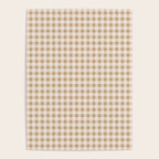Gingham Plaid Check Pattern in Neutral Warm Camel Tan Beige Poster Gallery Image 4