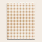 Gingham Plaid Check Pattern in Neutral Warm Camel Tan Beige Notebook Gallery Image 4