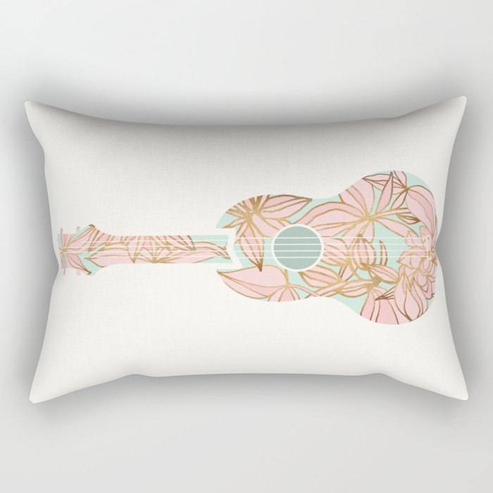 Modern Boho Ukulele Rectangular Pillow Gallery Image 2