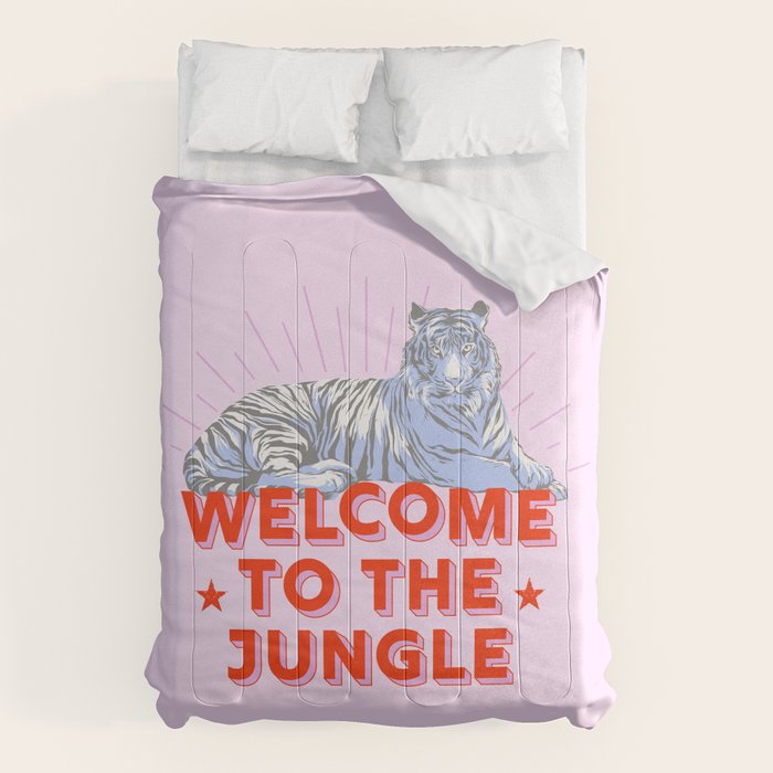welcome to the jungle - retro tiger Comforter Gallery Image 1