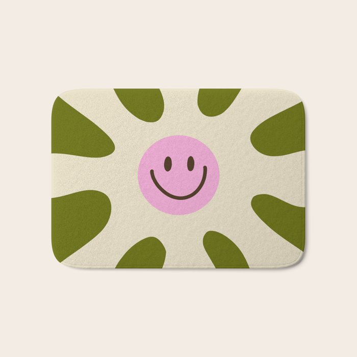 Retro Flower Vintage 70s Groovie Bath Mat Gallery Image 1