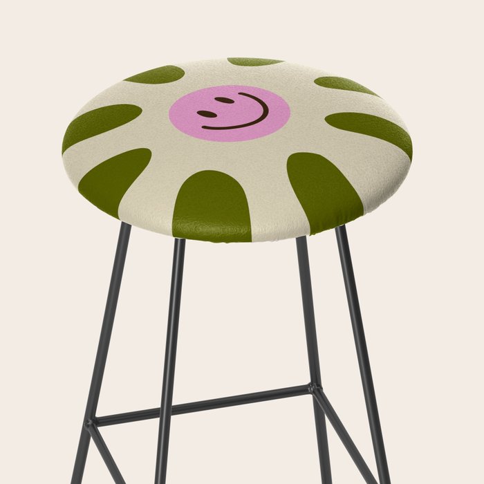 Retro Flower Vintage 70s Groovie Stool Gallery Image 2