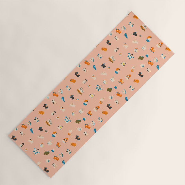 Japanese folk toys Yoga Mat Gallery Image 1