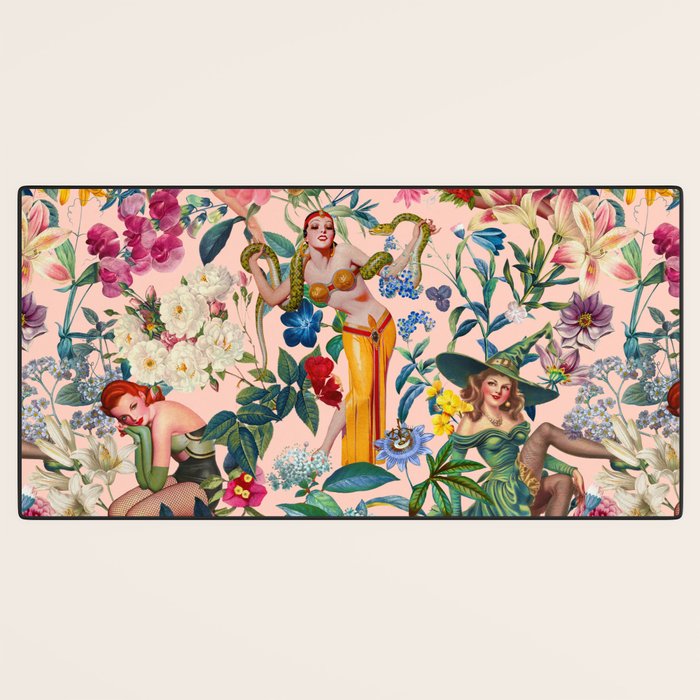 Floral and Pin-Up Girls V - II Desk Mat Gallery Image 3
