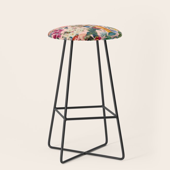 Floral and Pin-Up Girls V - II Stool Gallery Image 1