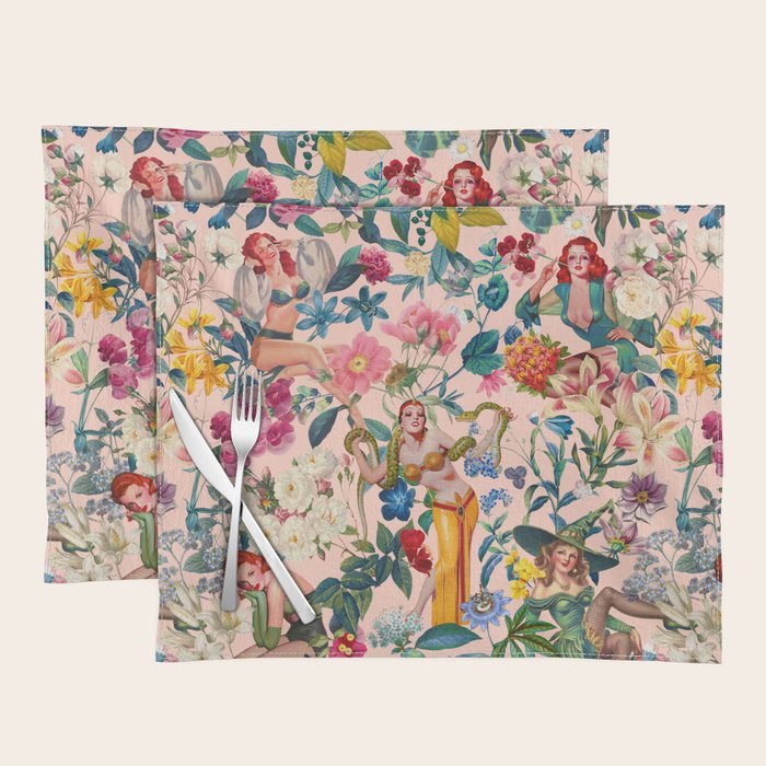Floral and Pin-Up Girls V - II Placemat Gallery Image 1