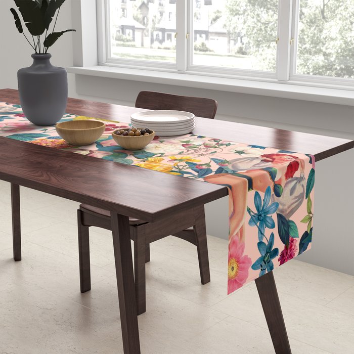 Floral and Pin-Up Girls V - II Table Runner Gallery Image 2