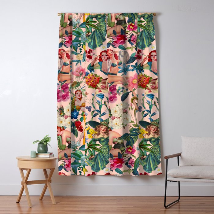 Floral and Pin-Up Girls V - II Window Curtain Gallery Image 5
