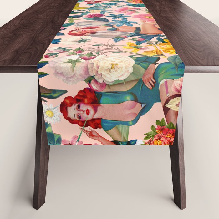 Floral and Pin-Up Girls V - II Table Runner Gallery Image 1