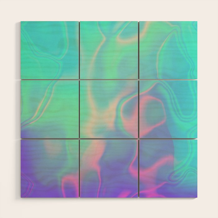 Rainbow Sea Wood Wall Art Gallery Image 1