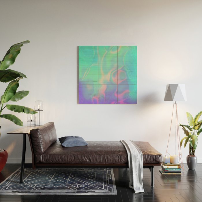 Rainbow Sea Wood Wall Art Gallery Image 2