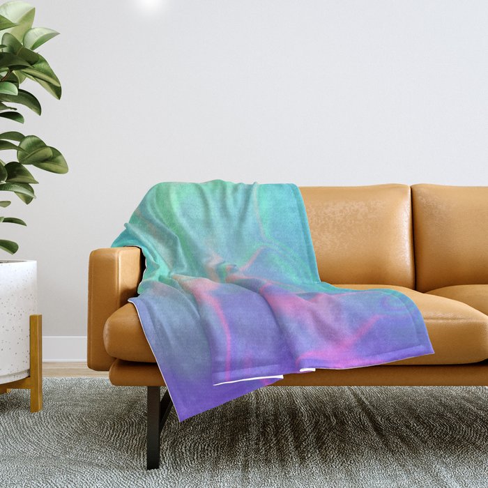 Rainbow Sea Throw Blanket Gallery Image 1