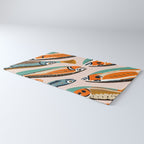 Sardines, Colorful Bohemian Eclectic Fish Animals, Ocean Life Seawater Quirky Whimsical, Pastel Illustration Painting Rug Gallery Image 3