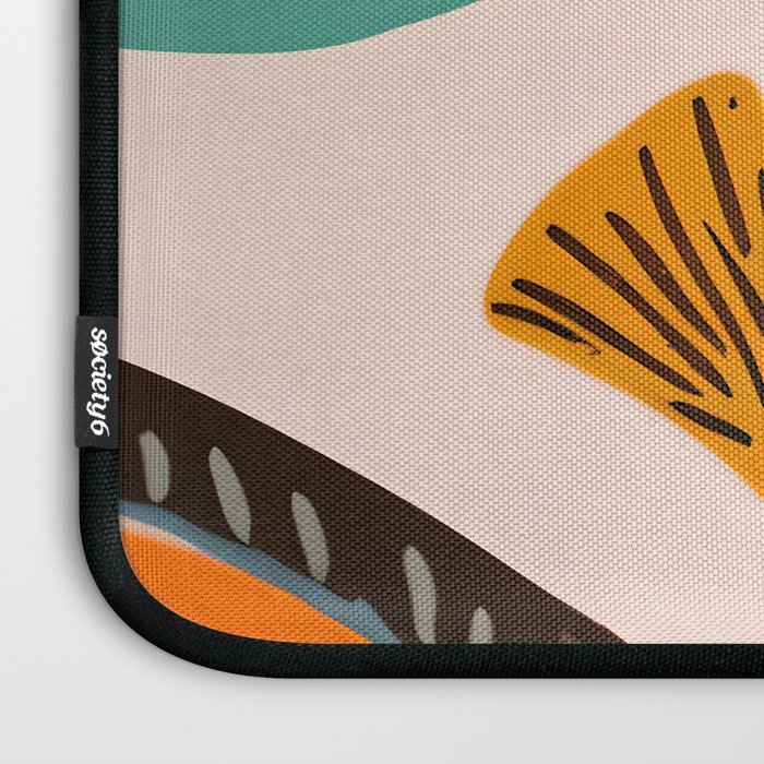 Sardines, Colorful Bohemian Eclectic Fish Animals, Ocean Life Seawater Quirky Whimsical, Pastel Illustration Painting Laptop Sleeve Gallery Image 3