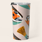 Sardines, Colorful Bohemian Eclectic Fish Animals, Ocean Life Seawater Quirky Whimsical, Pastel Illustration Painting Travel Mug Gallery Image 3