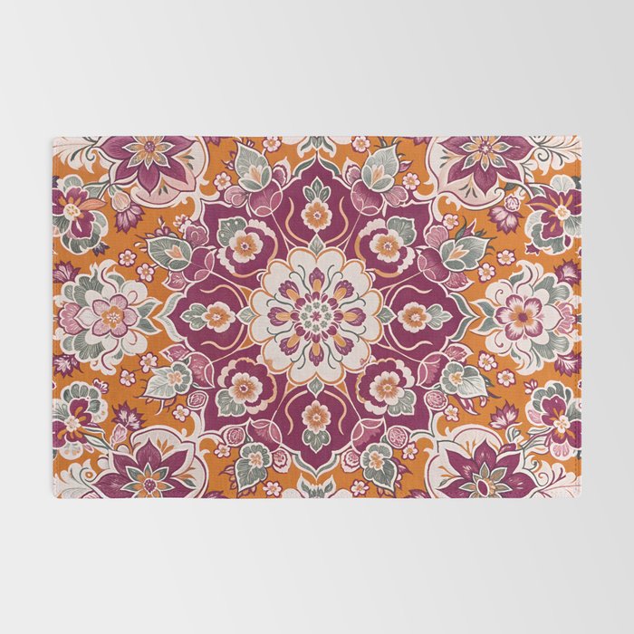 Ruby and Spice Floral Mandala Rug Gallery Image 2