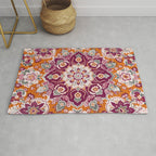 Ruby and Spice Floral Mandala Rug Gallery Image 1