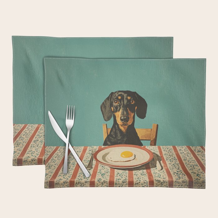 Dachshund Waiting For Breakfast Placemat Gallery Image 1