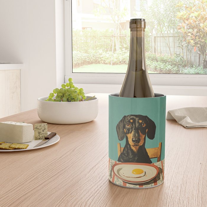 Dachshund Waiting For Breakfast Wine Chiller Gallery Image 4