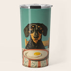 Dachshund Waiting For Breakfast Travel Mug Gallery Image 1
