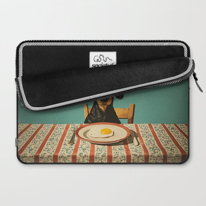 Dachshund Waiting For Breakfast Laptop Sleeve Gallery Image 2