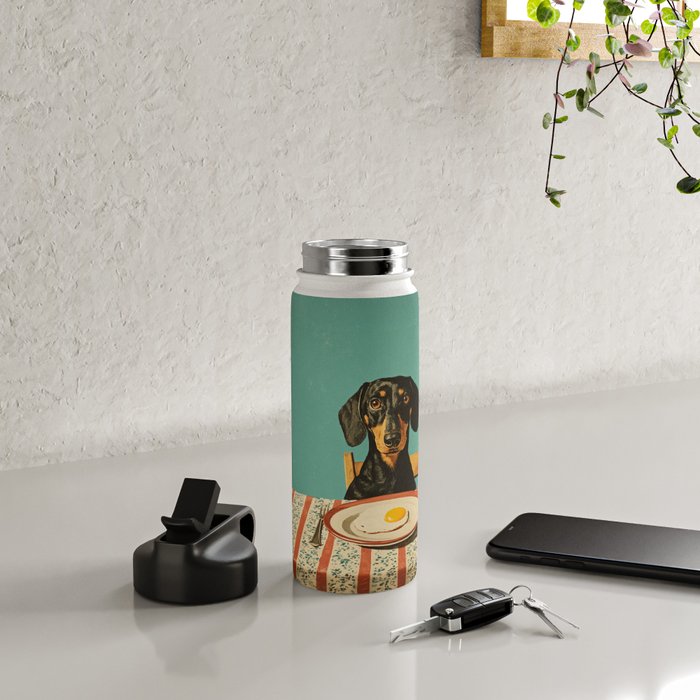 Dachshund Waiting For Breakfast Water Bottle Gallery Image 4