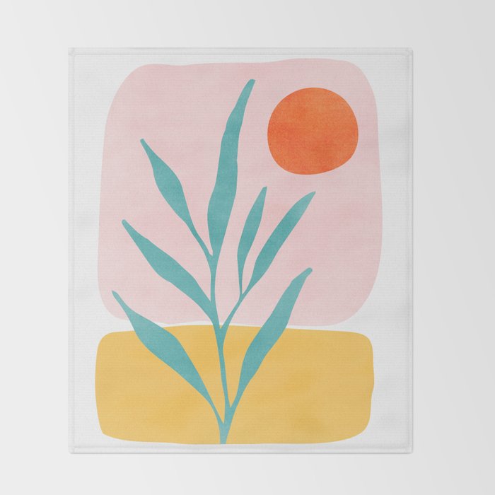 The Peaceful Place Abstract Landscape Throw Blanket Gallery Image 2