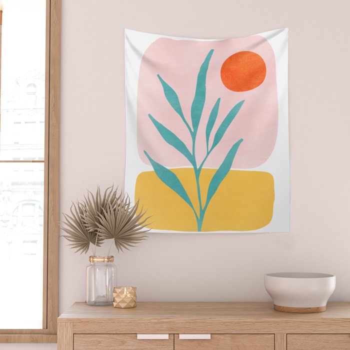 The Peaceful Place Abstract Landscape Wall Tapestry Gallery Image 2