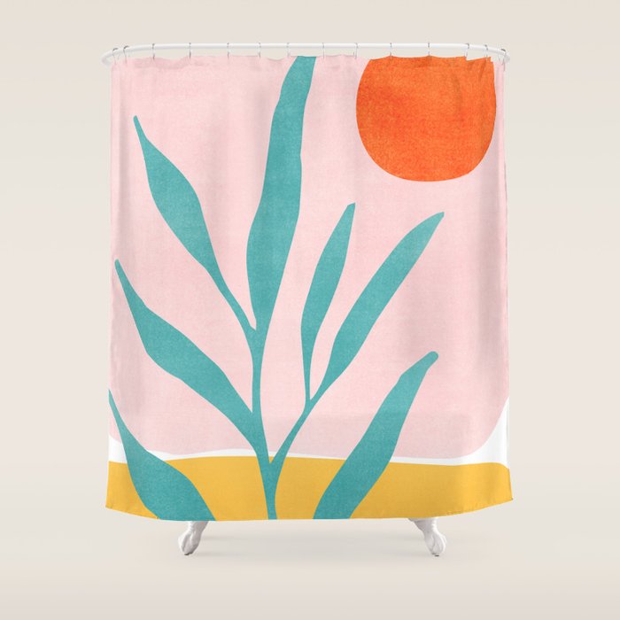 The Peaceful Place Abstract Landscape Shower Curtain Gallery Image 1