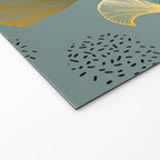 Luxury gold Ginkgo on blue background illustration pattern. Welcome Mat Gallery Image 2