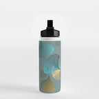 Luxury gold Ginkgo on blue background illustration pattern. Water Bottle Gallery Image 2