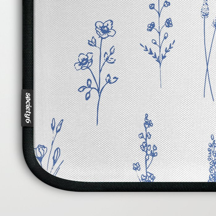 Wildflowers in blue Laptop Sleeve Gallery Image 3
