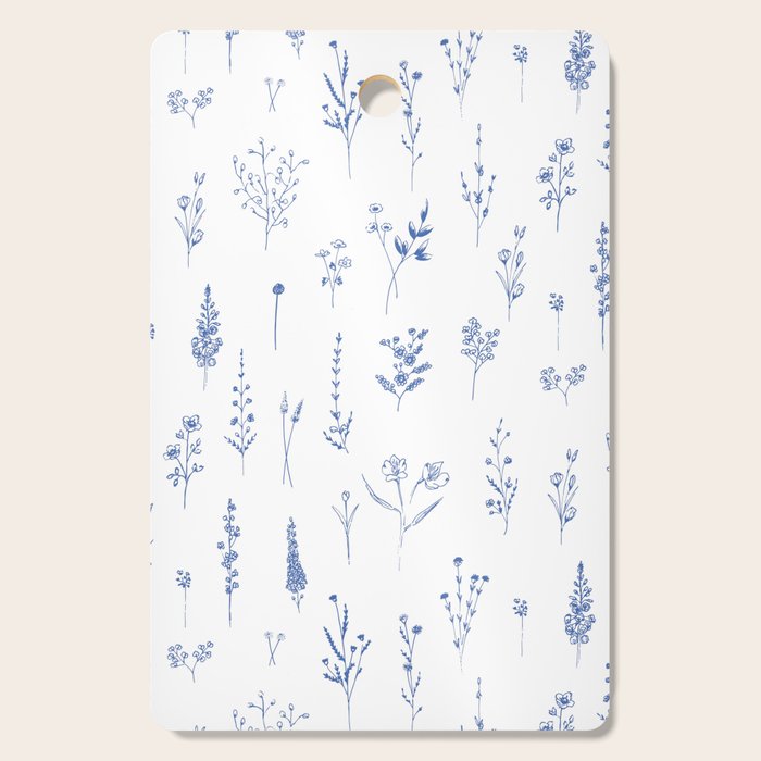 Wildflowers in blue Cutting Board Gallery Image 1