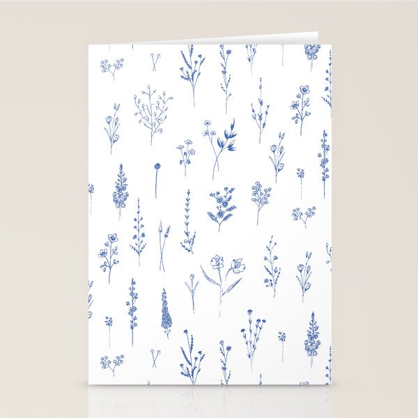 Wildflowers in blue Stationery Card Gallery Image 1