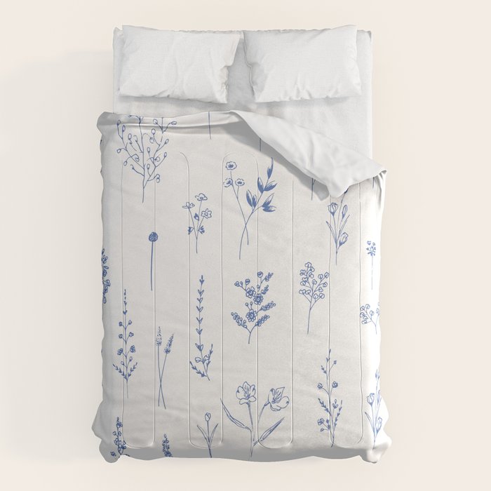 Wildflowers in blue Comforter Gallery Image 6