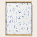 Wildflowers in blue Serving Tray Gallery Image 1