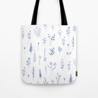Wildflowers in blue Tote Bag Gallery Image 1
