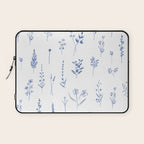 Wildflowers in blue Laptop Sleeve Gallery Image 1