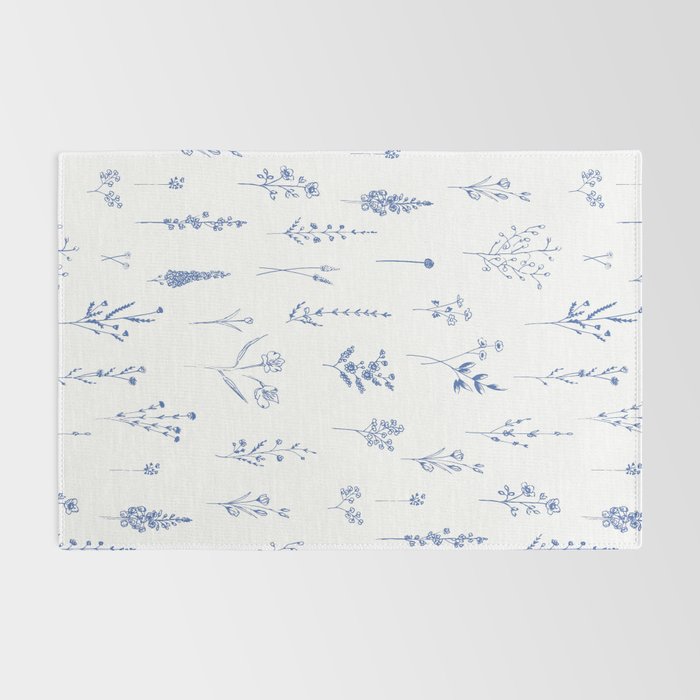 Wildflowers in blue Rug Gallery Image 2