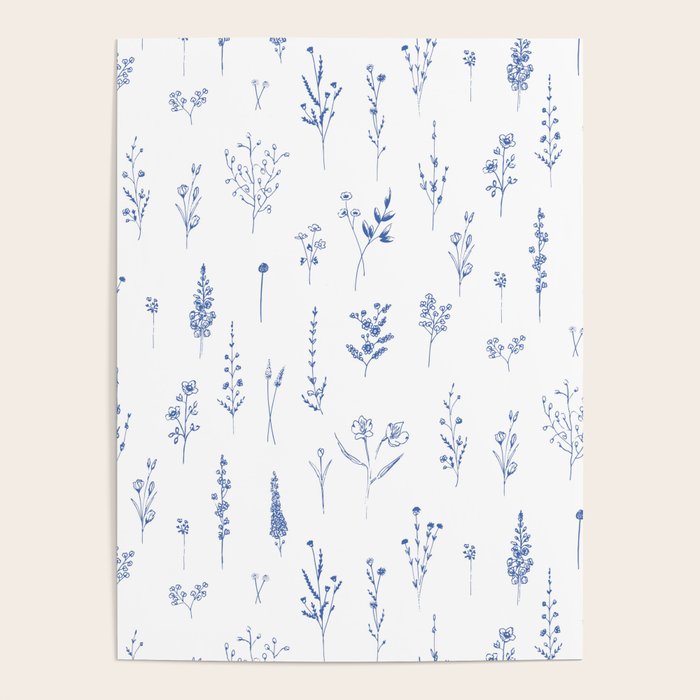 Wildflowers in blue Poster Gallery Image 4