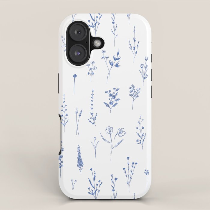 Wildflowers in blue iPhone Case Gallery Image 1