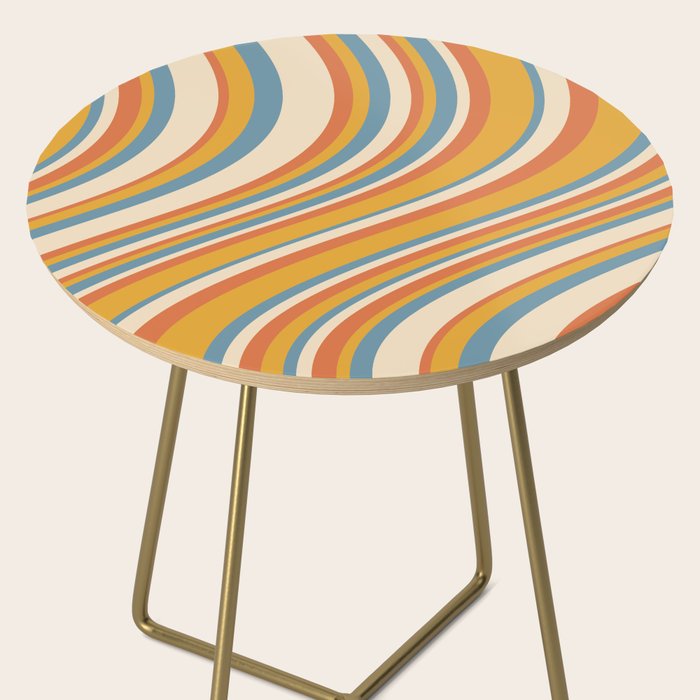 Wavy Stripes XX - Retro Summer Side Table Gallery Image 2